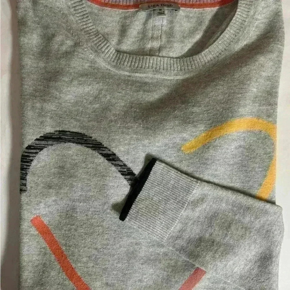 VALENTINES DAY! Lisa Todd Cashmere Blend Heart Sweater Size M - Picture 4 of 7